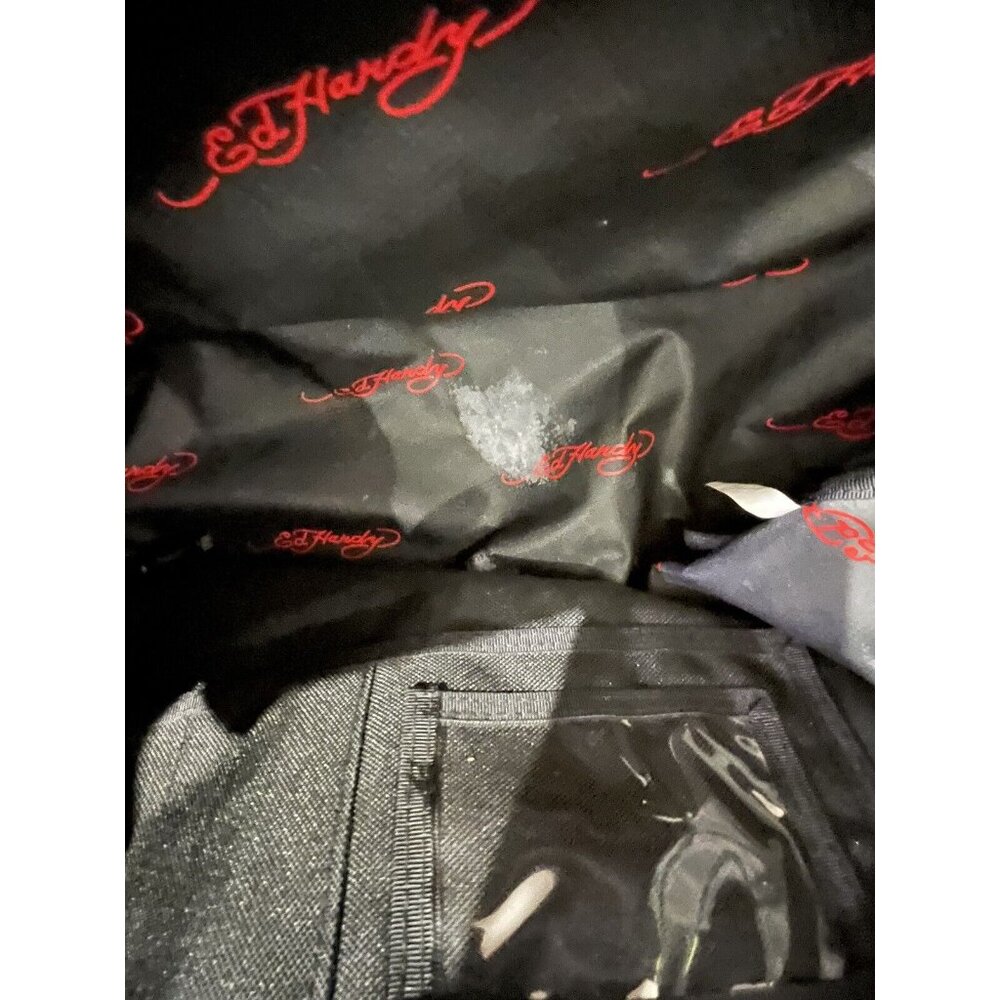Ed Hardy by Christian Audigier Messenger Laptop Bag Pirate Ladies Tiger Canvas - Picture 9 of 16